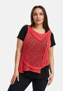 Kekoo Neule Poncho Epäsymmetrinen 'Cotton'