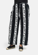 Calças retas elásticas de viscose 'Sovana'