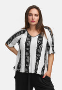 Camiseta quadrada em viscose elástica leve 'Sovana'