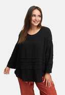 Túnica solta com corte em camadas 'Ferina'