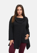 Tunic A-line with cowl collar 'Floréa'