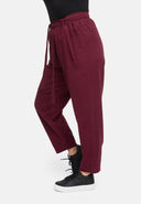 Bukser med bindebælte i hamp-bomuldsblanding 'Elure'