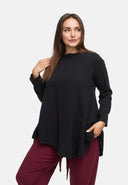 Túnica solta em mistura de cânhamo e algodão 'Elure'