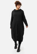'Vigna' dress – modern balloon silhouette & elegant turn-down collar