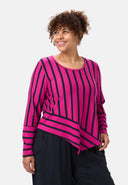 'Sienna' Shirt - Streifenlook, asymmetrischer A-Linie