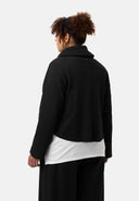 'Collina' Jacke – Elegante Kurzjacke mit Wickeloptik & Struktur