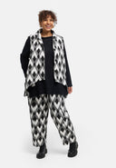 'Larissa' vest - graphic pattern, relaxed A-line