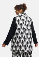'Larissa' vest - graphic pattern, relaxed A-line