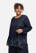 'Nila' tunic – Dark Denim, laser print