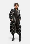 'Karena' dress - cotton stretch, striped look