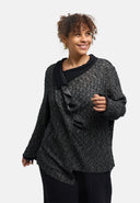 'Perlina' Tunika – Materialmix, drapiert