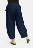 Calças 'Amira' – balão, ganga escura & super elástico