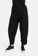 Wijde broek met taps toelopende pasvorm 'Ferina'