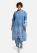 'Sky' Coat – Premium Denim, Ombre Wash & Stretch