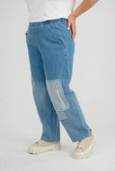 'Sky' Trousers – Premium Denim, Patch & Stretch