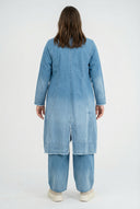 'Sky' Coat – Premium Denim, Ombre Wash & Stretch