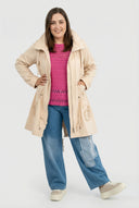 'Livia' Overgangsparka – blød, detaljerig & moderne